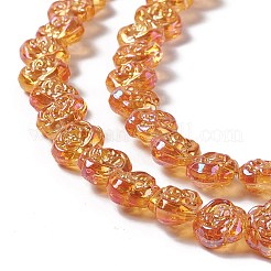 Стеклянные бусины с гальваническим покрытием &nbsp;EGLA-L040-FR01