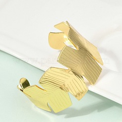 Браслеты-манжеты из нержавеющей стали 304 для женщин&nbsp;BJEW-Z097-09G