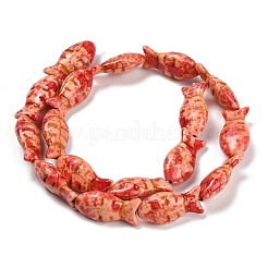 Синтетических нитей бирюзовые бусы&nbsp;TURQ-F019-01D