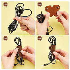 Ahademaker 4 шт. 4 цвета органайзеры из воловьей кожи&nbsp;AJEW-GA0004-76