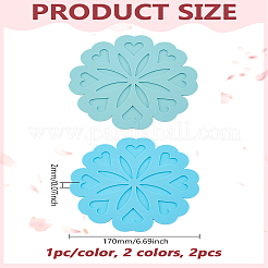 2шт. 2-х цветные силиконовые салфетки&nbsp;AJEW-LP0001-46B