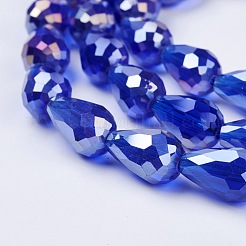 Стеклянные бусины с гальваническим покрытием &nbsp;EGLA-D015-15x10mm-13