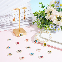 50 шт. подвески из натуральных пресноводных ракушек с двухцветным принтом SHEL-AR0001-10