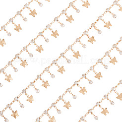 Цепи ручной работы со стразами и плоскими круглыми звеньями&nbsp;CHC-TA0001-35