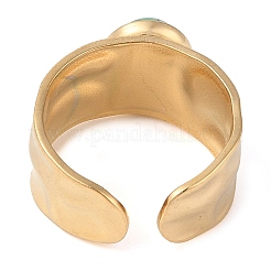 Овальные кольца на палец из натурального малахита RJEW-Z057-12G-03