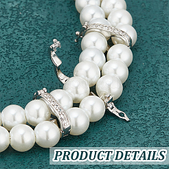 6 шт. застежки-крутилки из латуни с микропаве из кубического циркония&nbsp;ZIRC-UN0001-08P