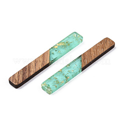 Большие подвески из прозрачной смолы и орехового дерева&nbsp;RESI-TAC0017-03B