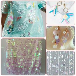 80 г переливающиеся подвески из ПВХ с пайетками/блестками&nbsp;KY-SC0002-49C