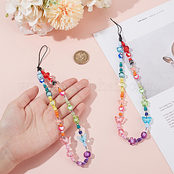 2шт. ремешок для мобильного телефона с бусинами из смолы&nbsp;HJEW-GF0001-47B