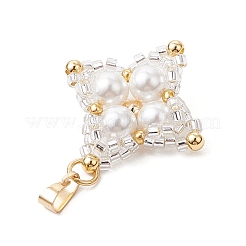 Подвески из ракушечного жемчуга и стеклянных бусин PALLOY-MZ00476