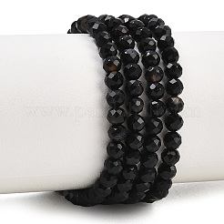 Natürlich gefärbte und erhitzte schwarze Onyxperlenstränge&nbsp;LS-G-A129-3mm-25