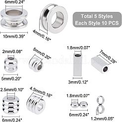 50 шт. 5 бусины из нержавеющей стали 304 STAS-UN0031-10