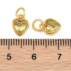 Messing ebnen Zirkonia Charms&nbsp;CU-CBA3D67-09G-02