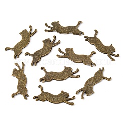 Кабошоны для котят из сплава&nbsp;LS-PALLOY-WH0072-73C-AB