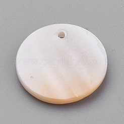 淡水シェルペンダント  鉄パーツ  スターとフラットラウンド  ローズゴールド  貝殻色  18x3~4mm  穴：1mm&nbsp;SHEL-S269-52