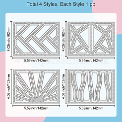 Углеродистая сталь разрезает трафареты DIY-WH0309-1813