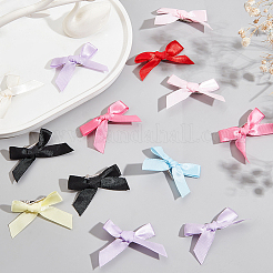 64 шт. 8-х цветные заколки для волос из полиэстера с бантом из кожи аллигатора AJEW-CP0008-36