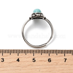 Натуральные кольца амазонитовых пальцев RJEW-A084-08AS-09