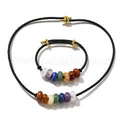 Браслеты и ожерелья из натуральных драгоценных камней rondelle chakra G-P561-01G-01