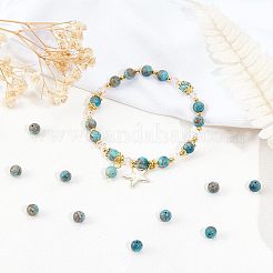 Натуральный хризоколлу драгоценный камень бисер пряди G-OC0001-12