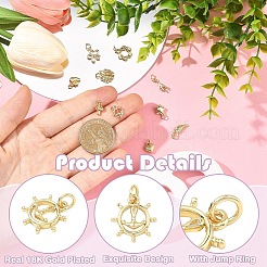 10шт 10 стиля латунные подвески&nbsp;KK-YW0004-40