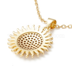 Ожерелье с подвеской в виде солнца из прозрачного кубического циркония NJEW-O125-21G