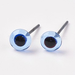 Ojos de muñeca de vidrio artesanal&nbsp;LS-DIY-WH0020-B03-8mm