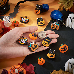 12 Stück Silikon-Brennperlen in 6 Stilen mit Halloween-Motiv&nbsp;SIL-TA0003-26