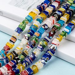 Куб ручной работы MILLEFIORI стеклянные бусины LK-R004-70