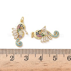 Pendentifs avec zircon cubiques à micro-pavés en laiton&nbsp;KK-D502-26J-G