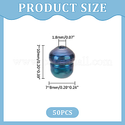50 шт. жемчужные бусины с крупным отверстием PEAR-PH0001-19