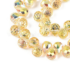 Прозрачные стеклянные бусины гальваническим пряди&nbsp;EGLA-F152A-FR01-01