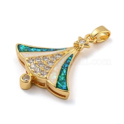 Рождественские латунные подвески с микропаве из фианита KK-H468-03A-03G