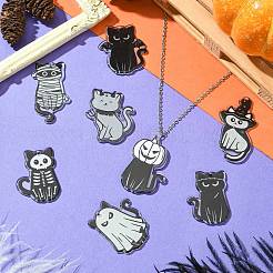 16 шт. 8 стиля подвески из акрила с двусторонней печатью на тему Хэллоуина&nbsp;OACR-CJ0002-08