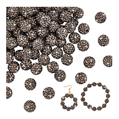 100 шт. бусины из полимерной глины со стразами RB-PH0001-43C