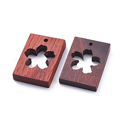 Pendentifs en bois de santal naturel&nbsp;WOOD-F009-02