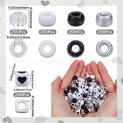 1000шт набор из пластиковых бусин пони и акриловых бусин-цветов&nbsp;DIY-SP0003-95B