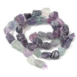 Необработанные грубые натуральные разноцветные бусины флюорита G-M453-D11