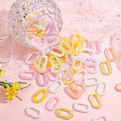 120 шт. 6-х цветные прозрачные акриловые соединительные кольца&nbsp;TACR-OC0001-05