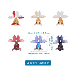 12шт 6 подвески из ацетата целлюлозы (смола)&nbsp;KY-TA0001-19