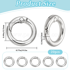 20 шт. Кольца пружинные затворные из сплава FIND-BBC0002-21P