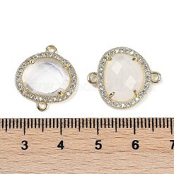 Натуральный кварцевый кристалл ограненные овальные звенья&nbsp;G-B126-01G-08