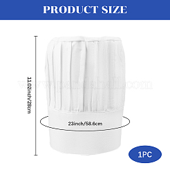 Шляпа повара из поликоттона AJEW-WH20018-78A