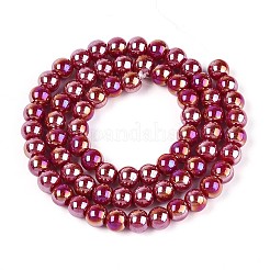 Гальванические непрозрачные стеклянные бусины&nbsp;LS-GLAA-T032-P6mm-AB23