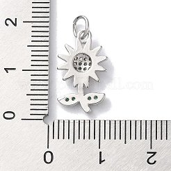 Стойки обшивки латунь микро проложить Циркон подвеску&nbsp;KK-Z039-10P