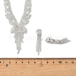 Комплект из серег и ожерелий с подвесками в форме бабочек из латуни и страз для женщин SJEW-M102-06S