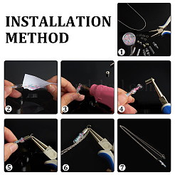 16 комплект из 8 подвесок в виде прозрачных стеклянных бутылок GLAA-AR0001-26