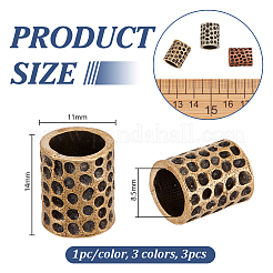 3шт 3 цвета латунные бусины KK-OC0001-65