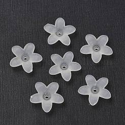 Прозрачные матовые акриловые цветочные бусины&nbsp;X-PAB1936Y-10