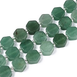 Естественный зеленый авантюрин бисер нитей G-P534-A17-02